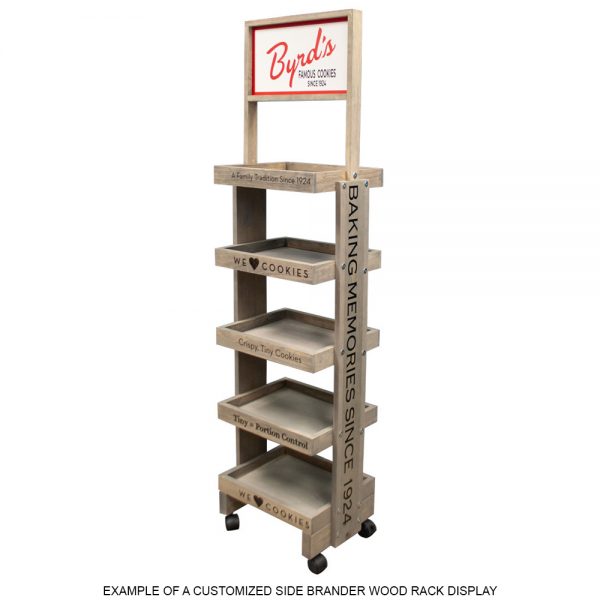 Side Brander Wood Display Rack by InterMarket Technology