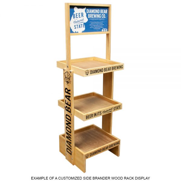 Side Brander Wood Display Rack by InterMarket Technology