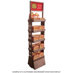 Side Brander Wood Display Rack by InterMarket Technology