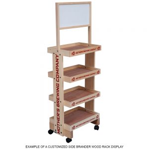 Side Brander Wood Display Rack by InterMarket Technology