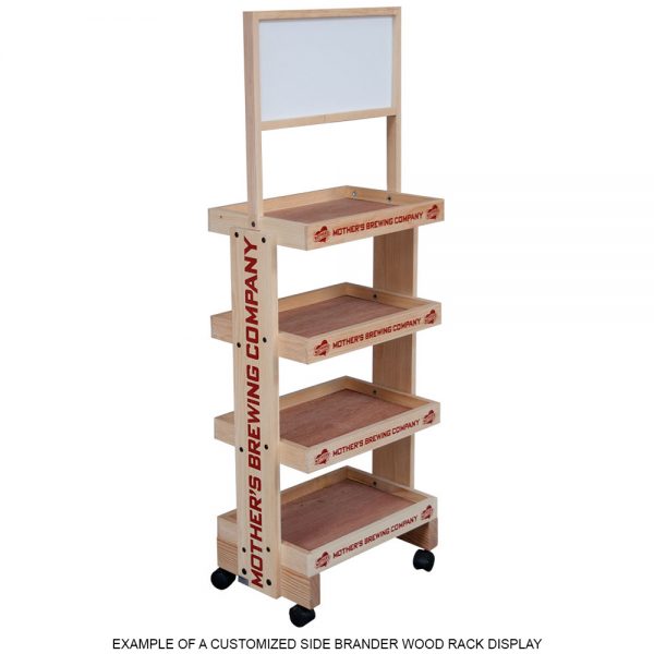 Side Brander Wood Display Rack by InterMarket Technology