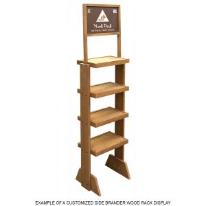 Side Brander Wood Display Rack by InterMarket Technology