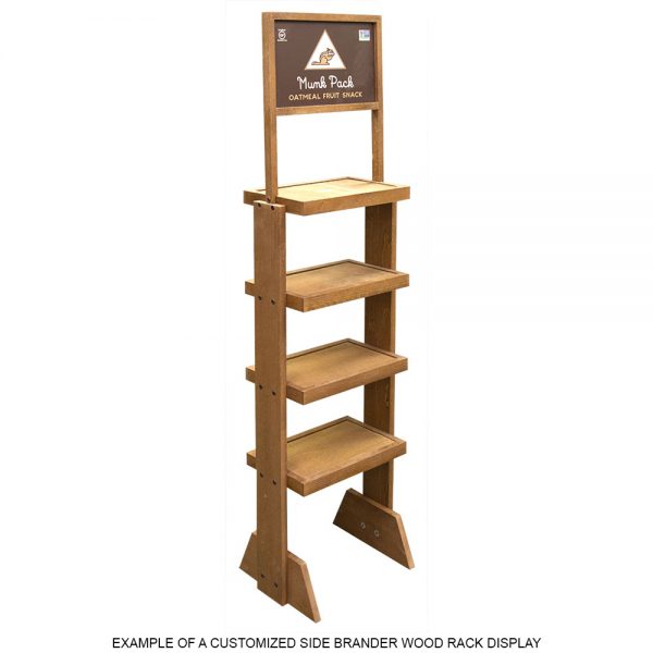 Side Brander Wood Display Rack by InterMarket Technology