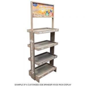 Side Brander Wood Display Rack by InterMarket Technology