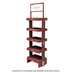 Side Brander Wood Display Rack by InterMarket Technology