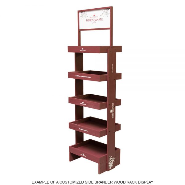 Side Brander Wood Display Rack by InterMarket Technology