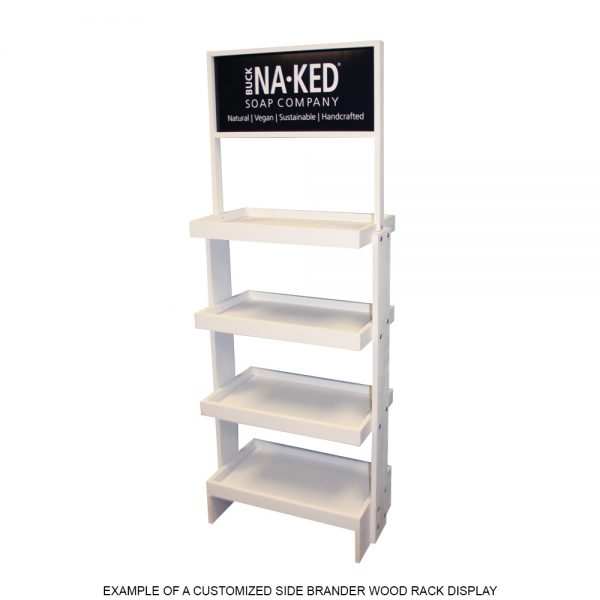 Side Brander Wood Display Rack by InterMarket Technology