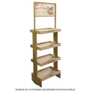 Side Brander Wood Display Rack by InterMarket Technology