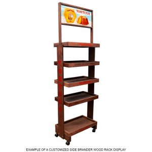 Side Brander Wood Display Rack by InterMarket Technology