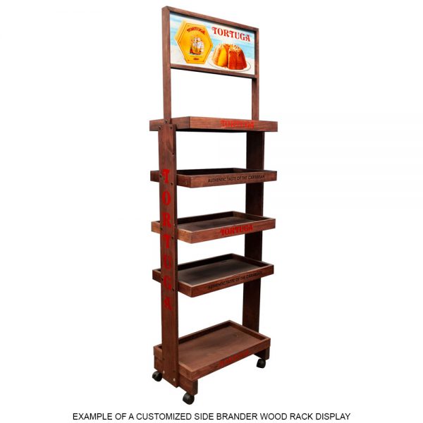 Side Brander Wood Display Rack by InterMarket Technology