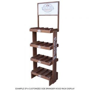 Side Brander Wood Display Rack by InterMarket Technology