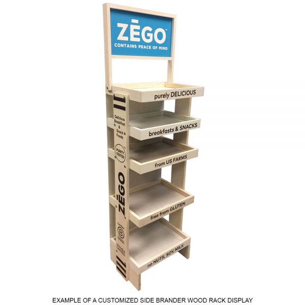 Side Brander Wood Display Rack by InterMarket Technology