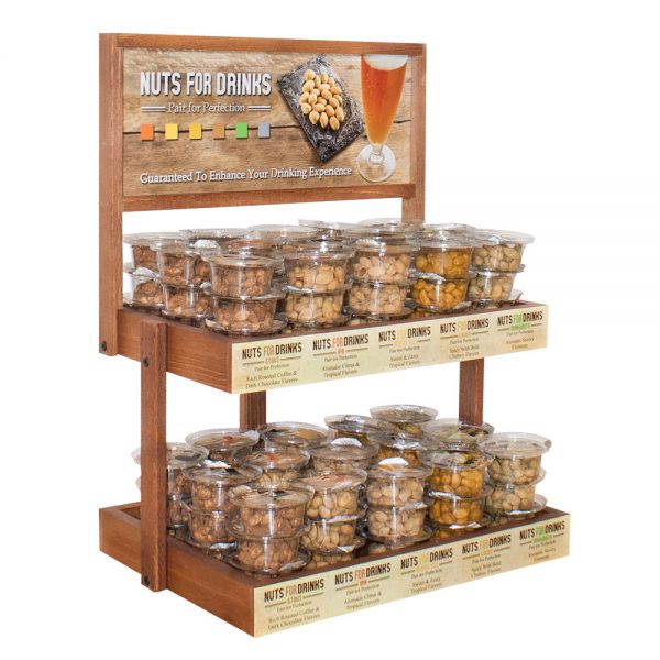 3-Post Countertop Wood Display Rack by InterMarket Technology