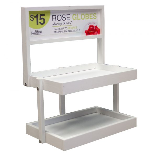 3-Post Countertop Wood Display Rack by InterMarket Technology