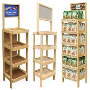 4-Post Wood Display Rack by InterMarket Technology