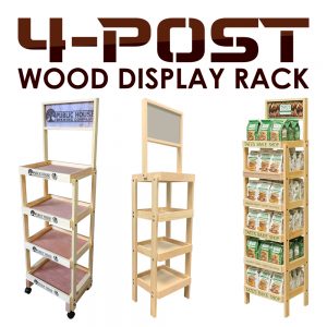 4-Post Wood Display Rack