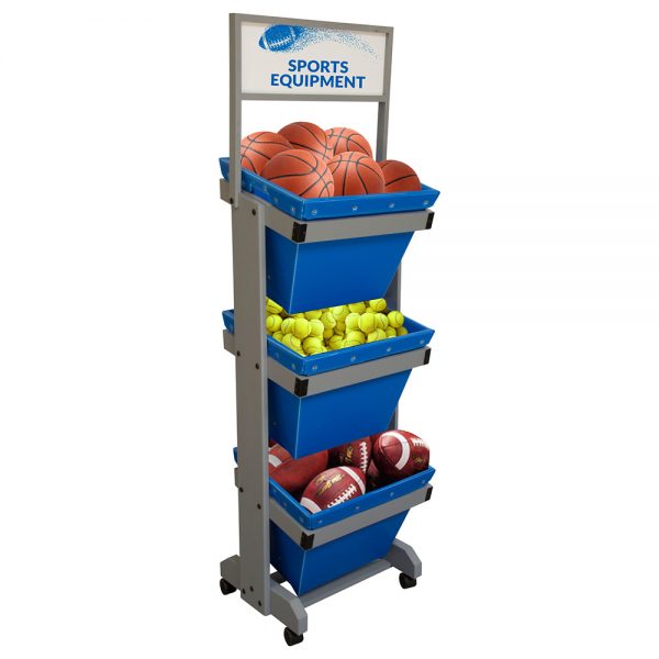 Sports Multi-Level Dump Bin Display by InterMarket Technology