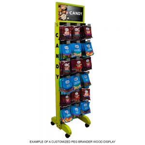 Peg Brander Wood Display Rack by InterMarket Technology