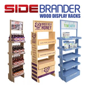 SideBrander™ Wood Display Racks