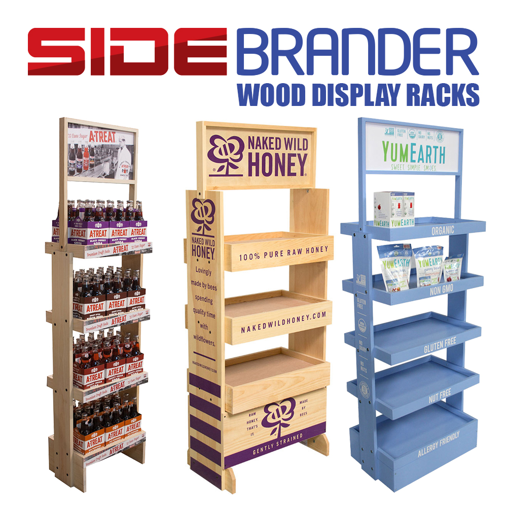 Side Brander Wood Display Racks - InterMarket Technology