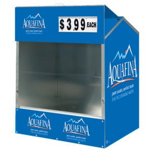 Aquafina Steel Master Dock Locker outdoor beverage display by InterMarket Technology