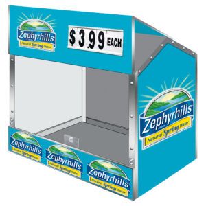 Zephyrhills Dock Locker 54 outdoor beverage display by InterMarket Technology