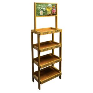 4-Post Custom Wood Display Rack by InterMarket Technology