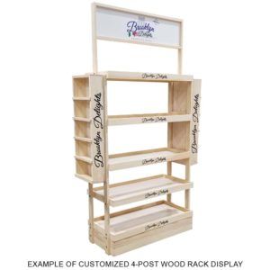 Brooklyn Delights wood rack display by InterMarket Technology