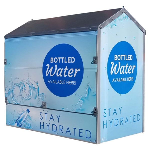 Bottled Water Dock Locker® 54 Outdoor Beverage Display by InterMarket Technology