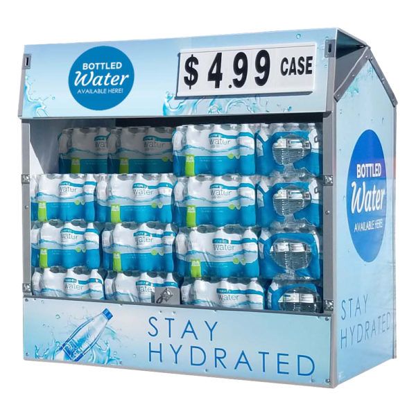 Bottled Water Dock Locker® 54 Outdoor Beverage Display by InterMarket Technology