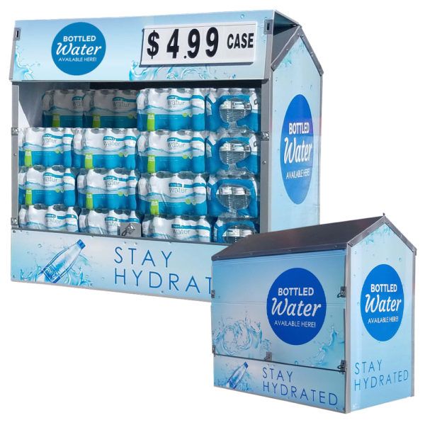 Bottled Water Dock Locker® 54 Outdoor Beverage Display by InterMarket Technology