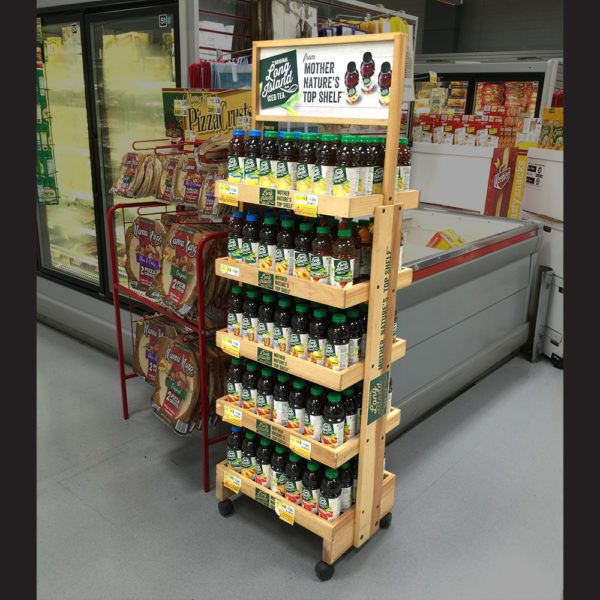 SideBrander Wood Display Rack by InterMarket Technology