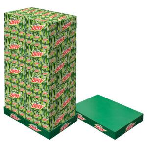 Mountain Dew Pepsi Wood Case Stacker Display with Sign by Intermarket Technology