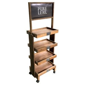 PureLeaf Side Brander Wood Display Rack by InterMarket Technology