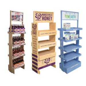 Side Brander Wood Display Rack by InterMarket Technology