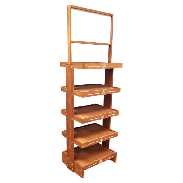 True Delicious SideBrander Wood Display Rack by InterMarket Technology