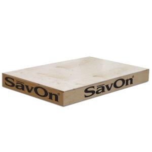 SavOn Wood Case Stacker Display with Sign by Intermarket Technology
