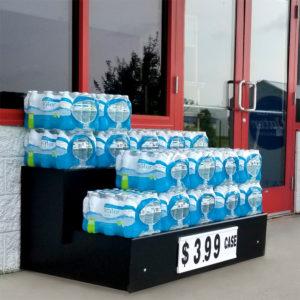 StepMaxer™ II 52" with Bottle Water Sign Step Display by InterMarket Technology