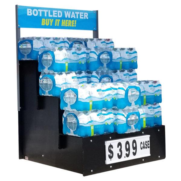StepMaxer™ 38″ with Bottled Water Sign Outdoor Step Display