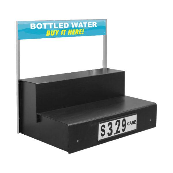 StepMaxer™ II 52" with Bottle Water Sign Step Display by InterMarket Technology