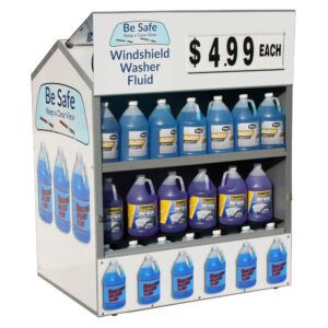 Window Washer Fluid Steel Master Dock Locker® outdoor display by Intermarket Technology