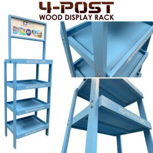 4-Post Wood Display Rack for APi Water by InterMarket Technology