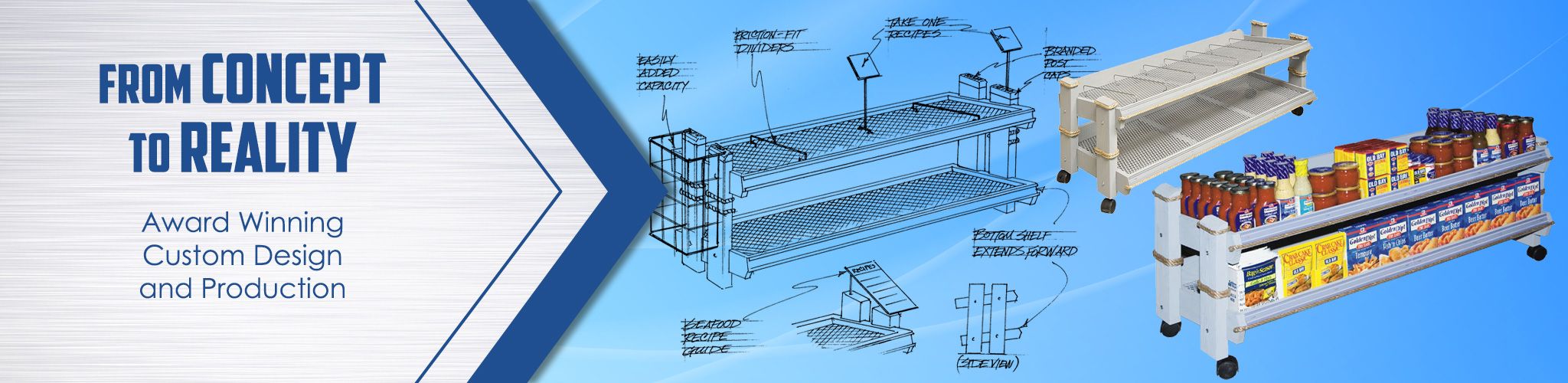 Custom Retail Displays for stores by InterMarket Technology.