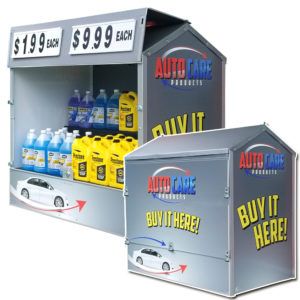 Auto Care Dock Locker 54 Outdoor Display by InterMarket Technology