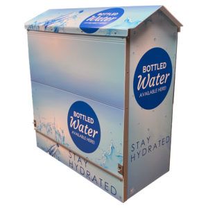 Bottled Water Dock Locker 46 Outdoor Display by Intermarket Technology