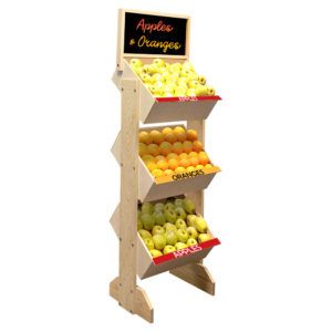 CrateBrander Wood Display Rack by InterMarket Technology.