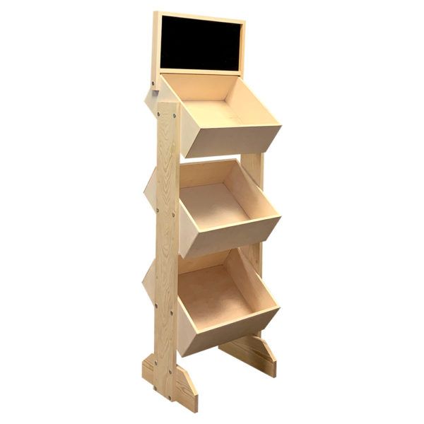 CrateBrander Wood Display Rack by InterMarket Technology.