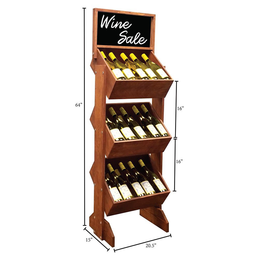 Wine display top shelf