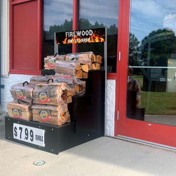 Firewood Stepmaxer Outdoor Step Display by InterMarket Technolog