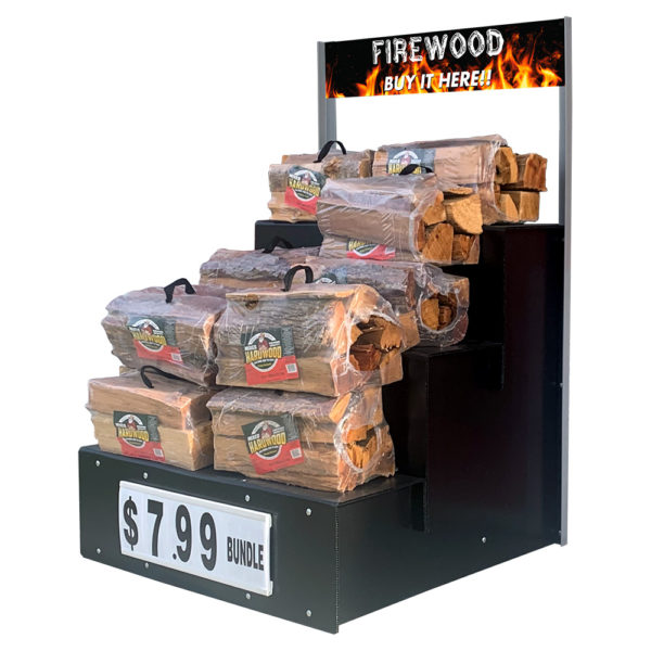 StepMaxer™ 38" with Firewood Sign Outdoor Step Display